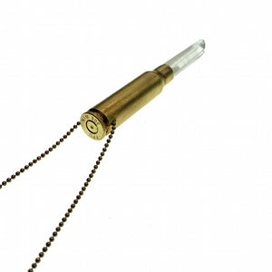 Quartz grande bullet antique necklace