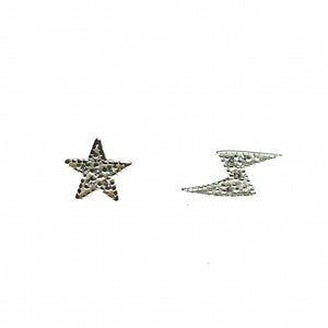 Star lightning ear stud earrings