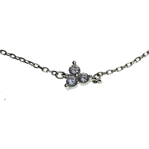 Gold-plated silver or silver lotus bracelet with cubic zirconia