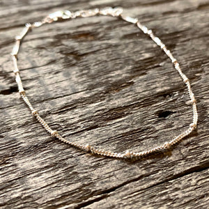 Minimal ball chain anklet