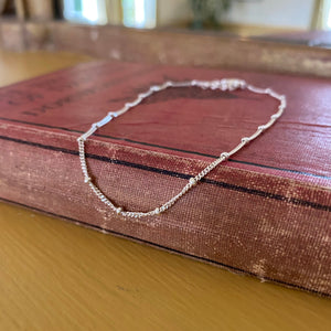 Minimal ball chain anklet