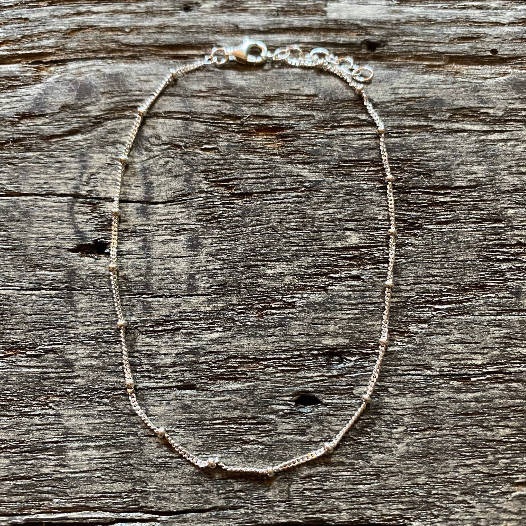 Minimal ball chain anklet