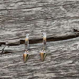 Pyramid hoop earrings
