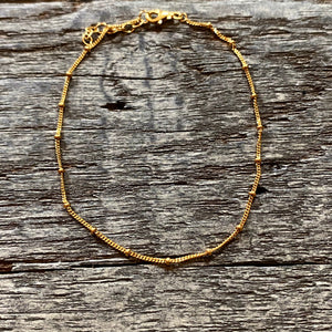 Minimal ball chain anklet