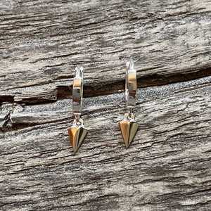 Pyramid hoop earrings