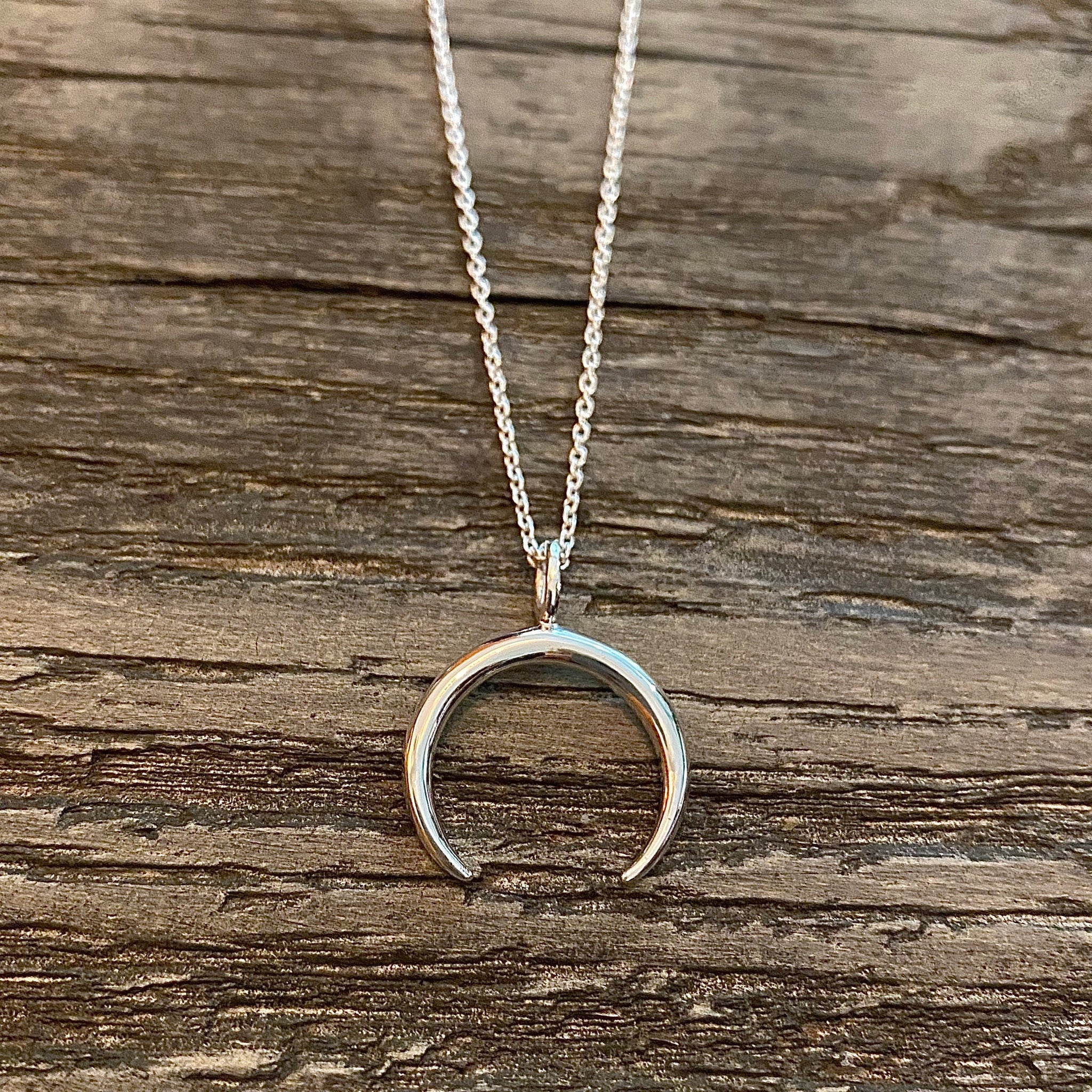 Moon silver necklace