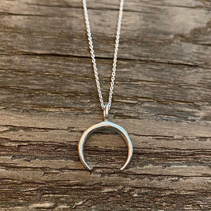 Moon silver necklace