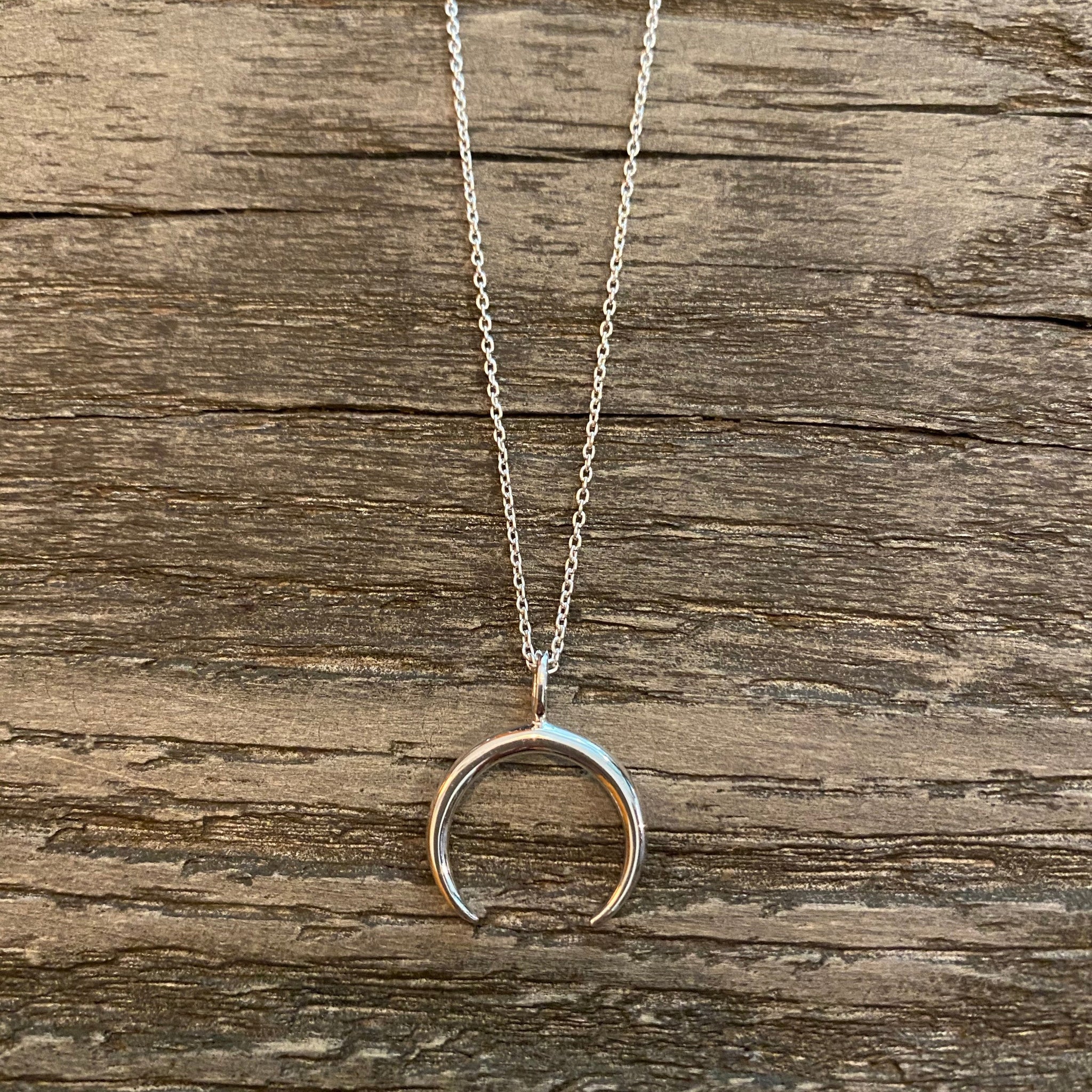 Moon silver necklace