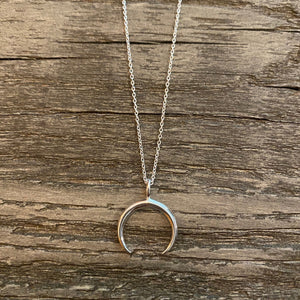 Moon silver necklace