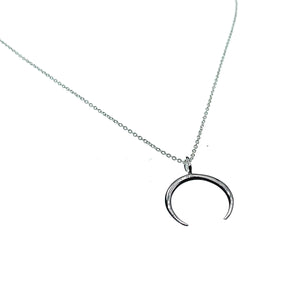 Moon silver necklace