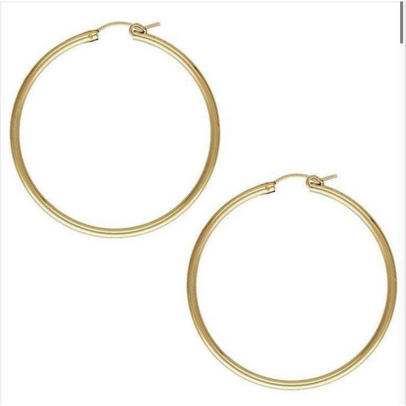 Large hoop earrings