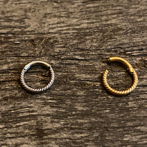 Twisted septum/ helix hoop/ Tragus/ cartilage earring
