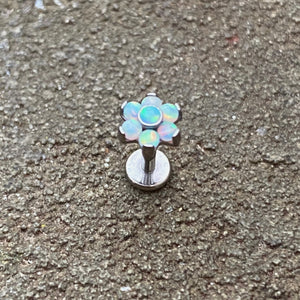 Opal flower labret