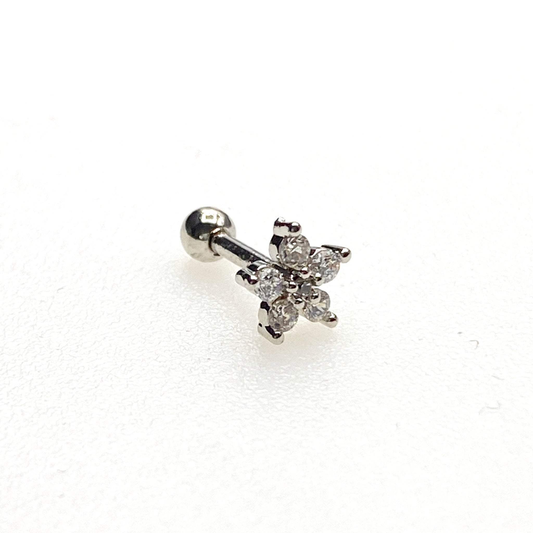 Flower cartilage barbell