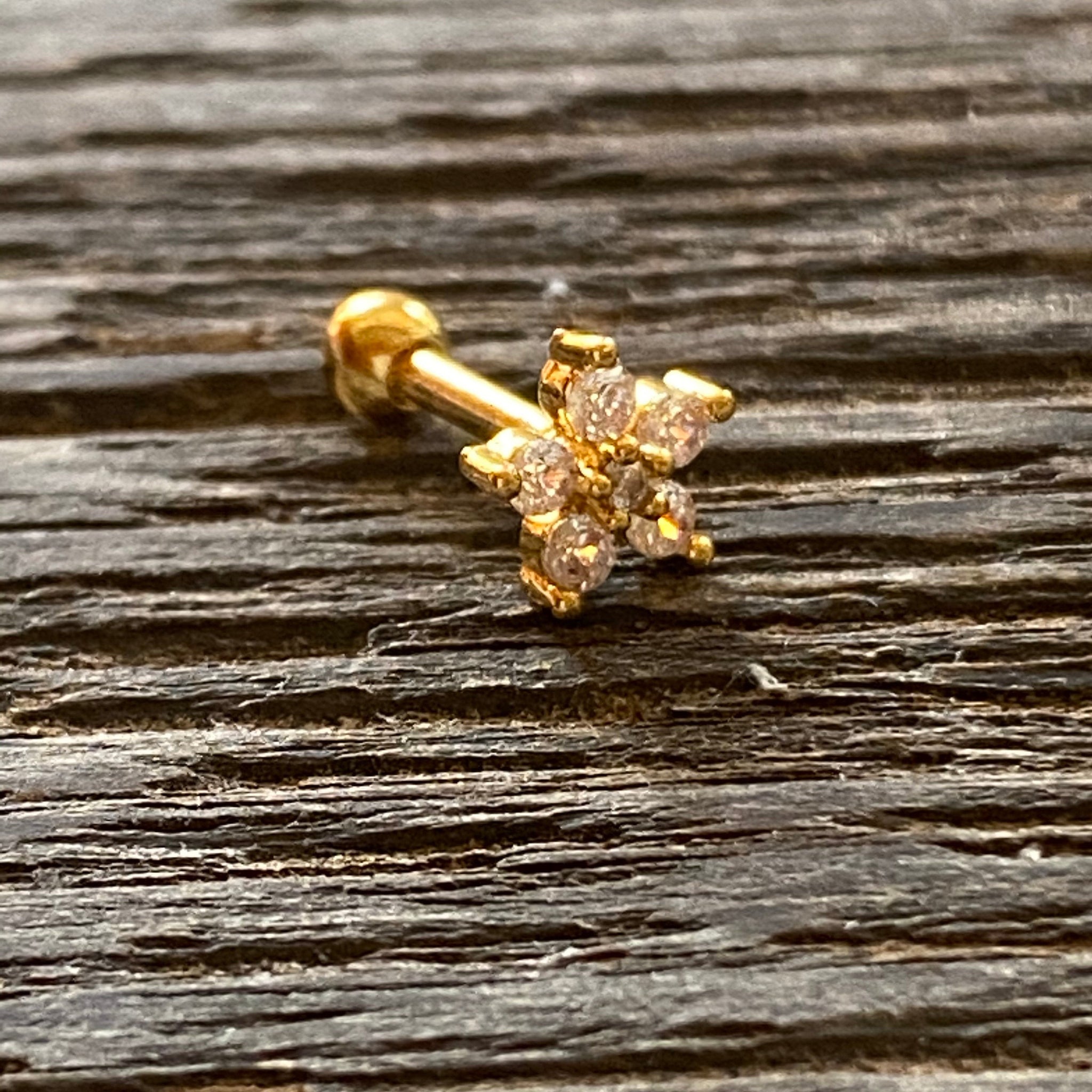 Flower cartilage barbell