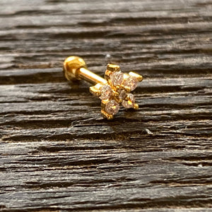 Flower cartilage barbell