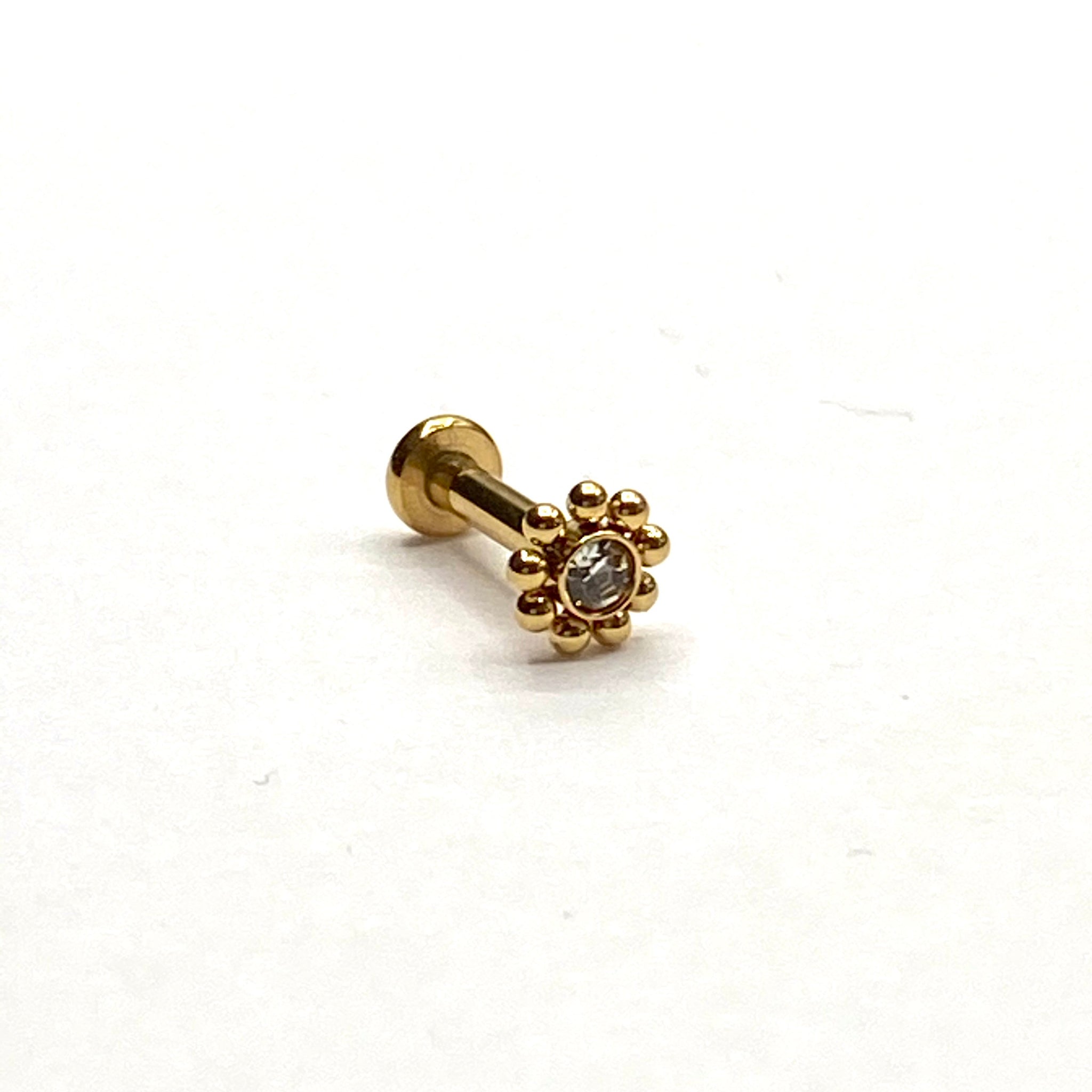 Flower Labret/Monroe piercing