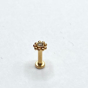 Flower Labret/Monroe piercing
