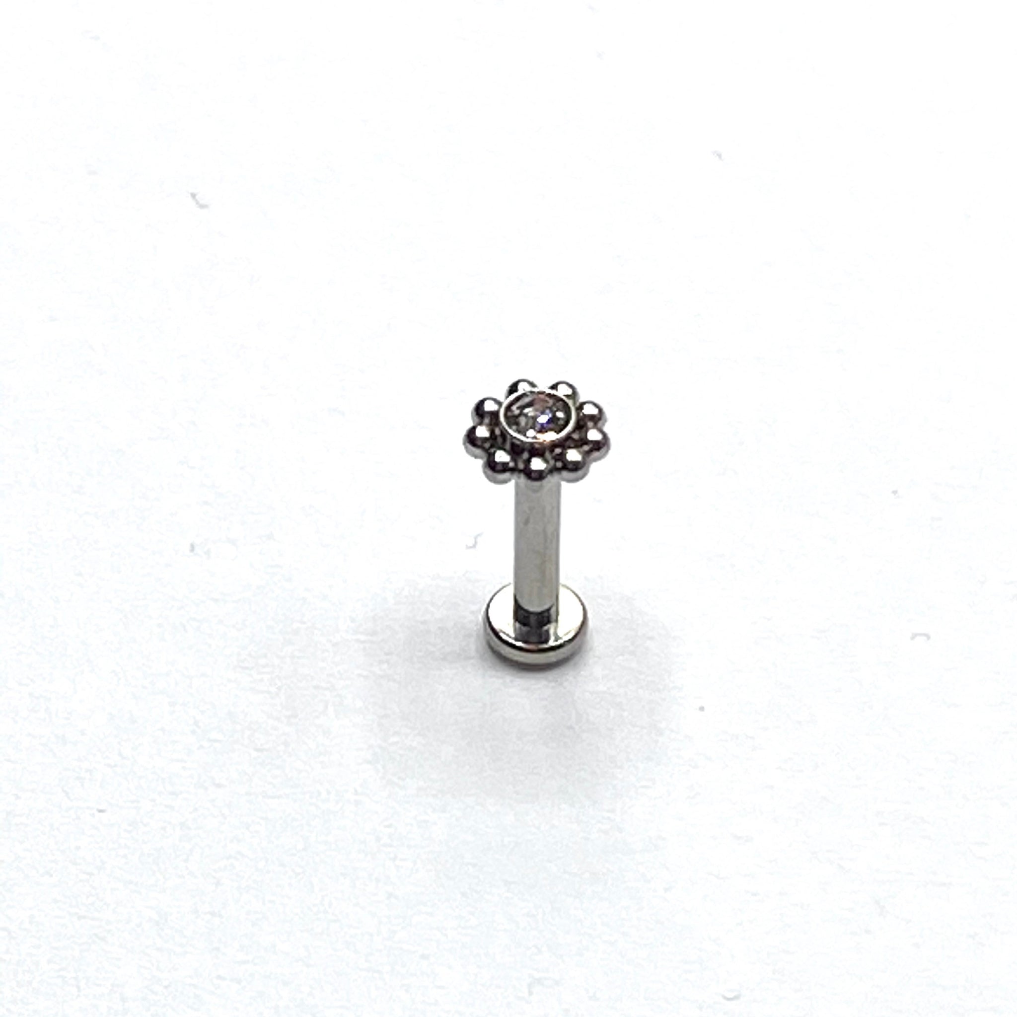 Flower Labret/Monroe piercing