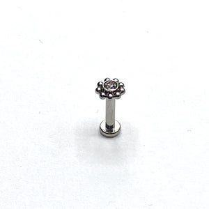 Flower Labret/Monroe piercing