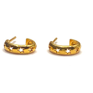 Star hoop earrings