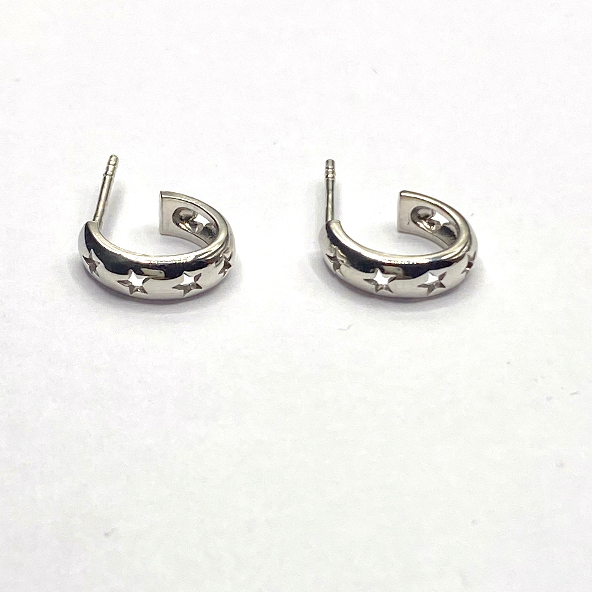 Star hoop earrings