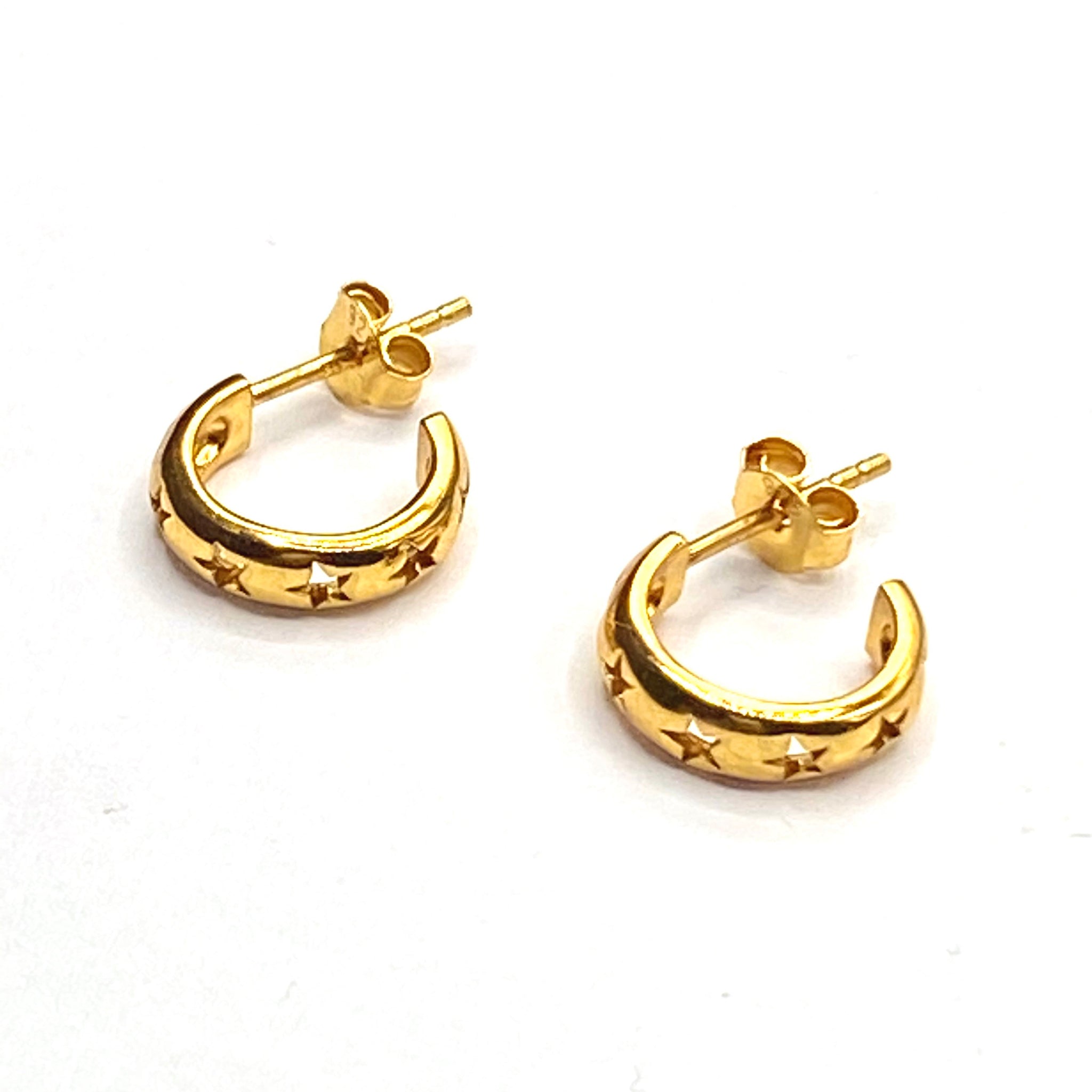 Star hoop earrings