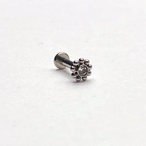Flower Labret/Monroe piercing