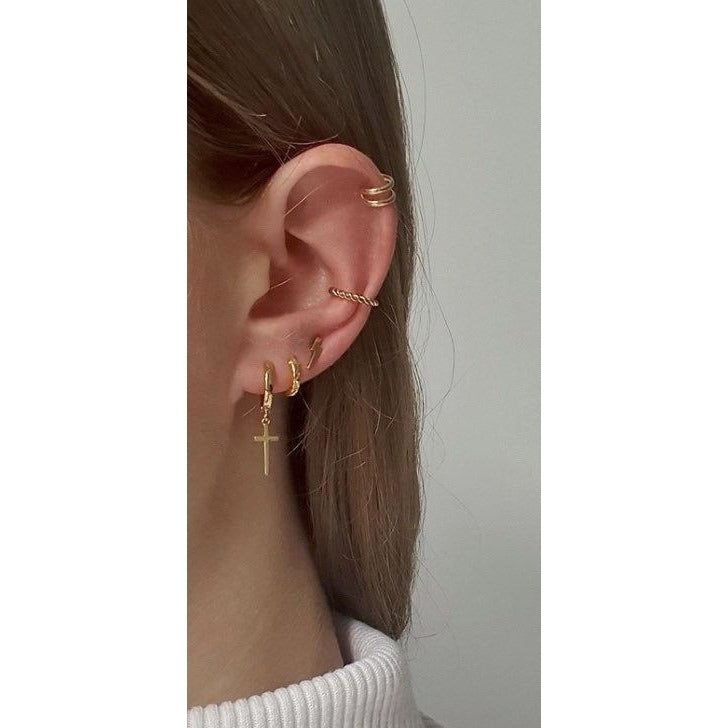 Crucifix hoops