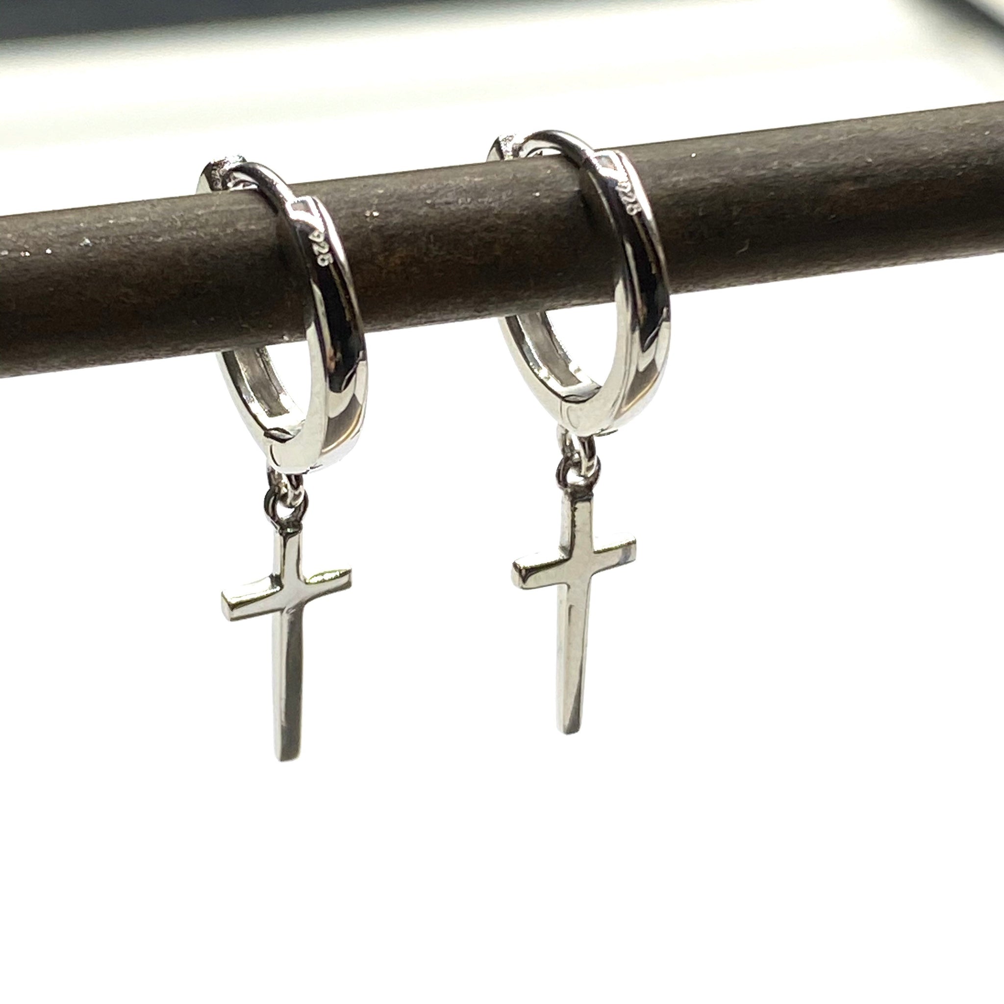 Crucifix hoops