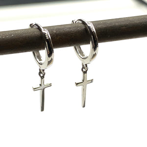 Crucifix hoops