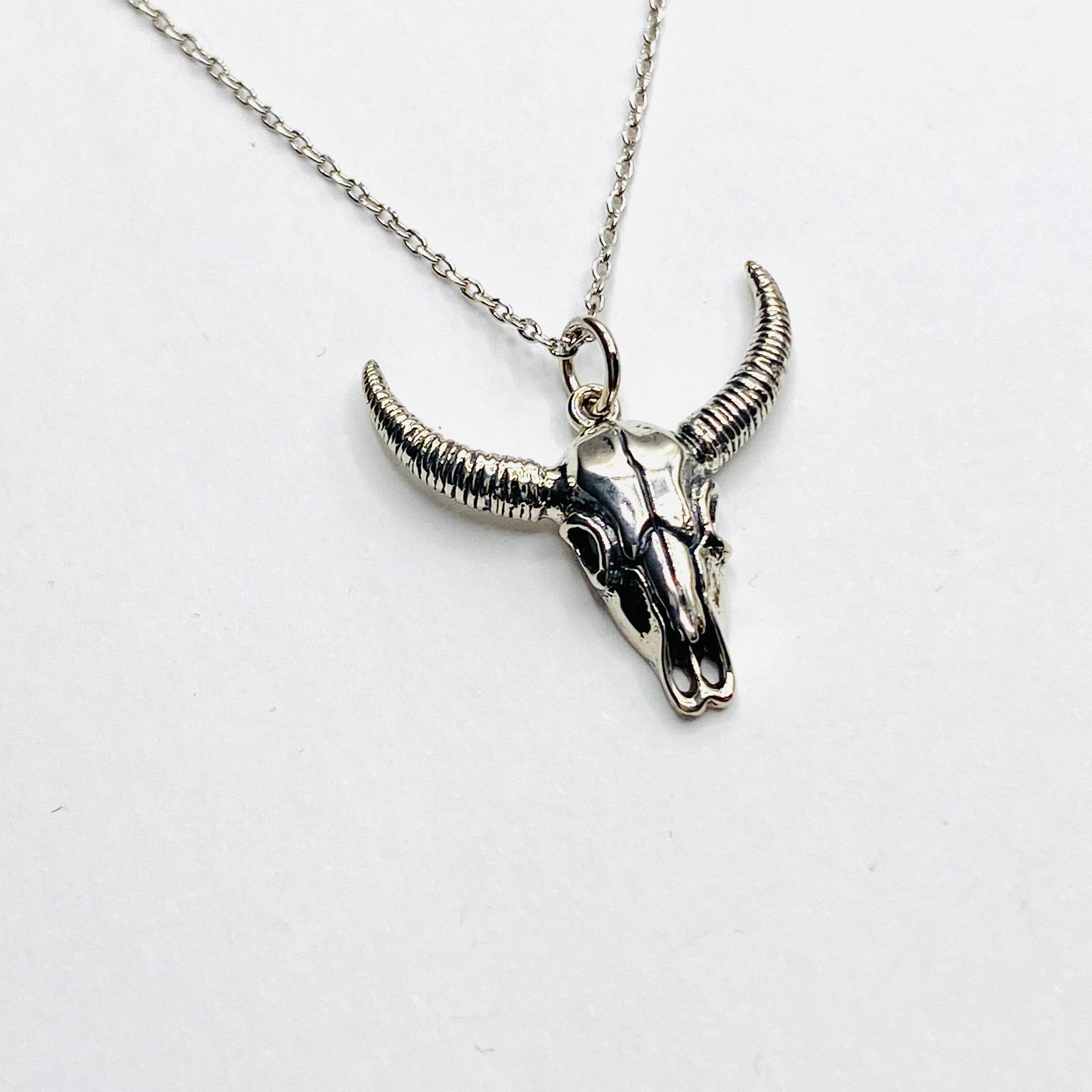 Bull skull necklace