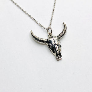Bull skull necklace