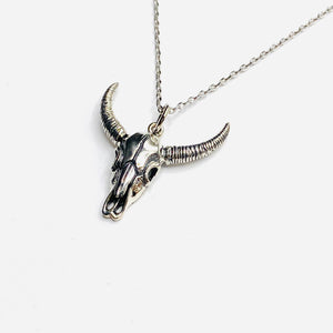 Bull skull necklace