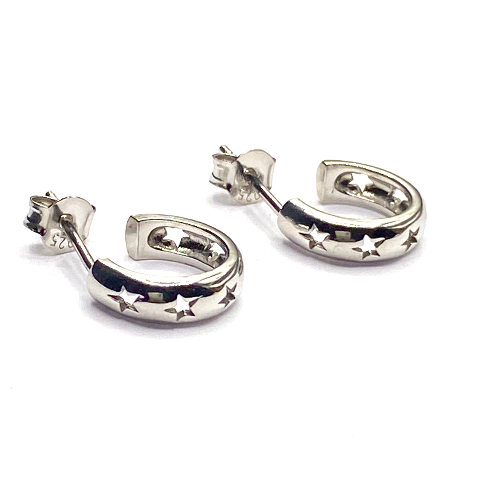 Star hoop earrings