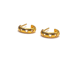 Star hoop earrings
