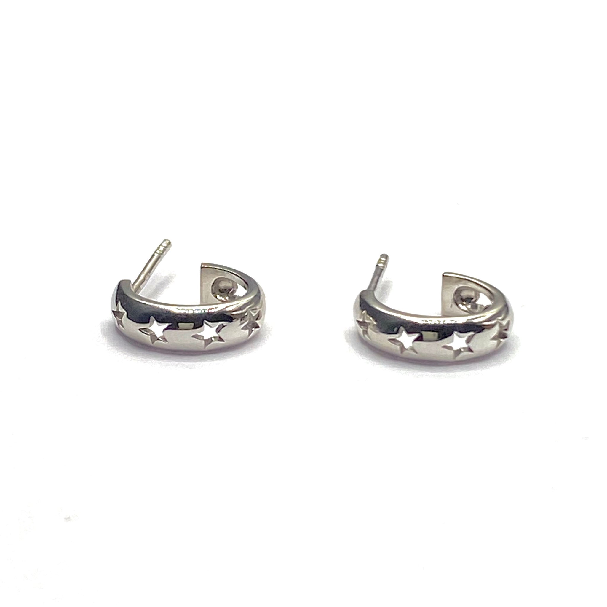 Star hoop earrings