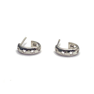 Star hoop earrings