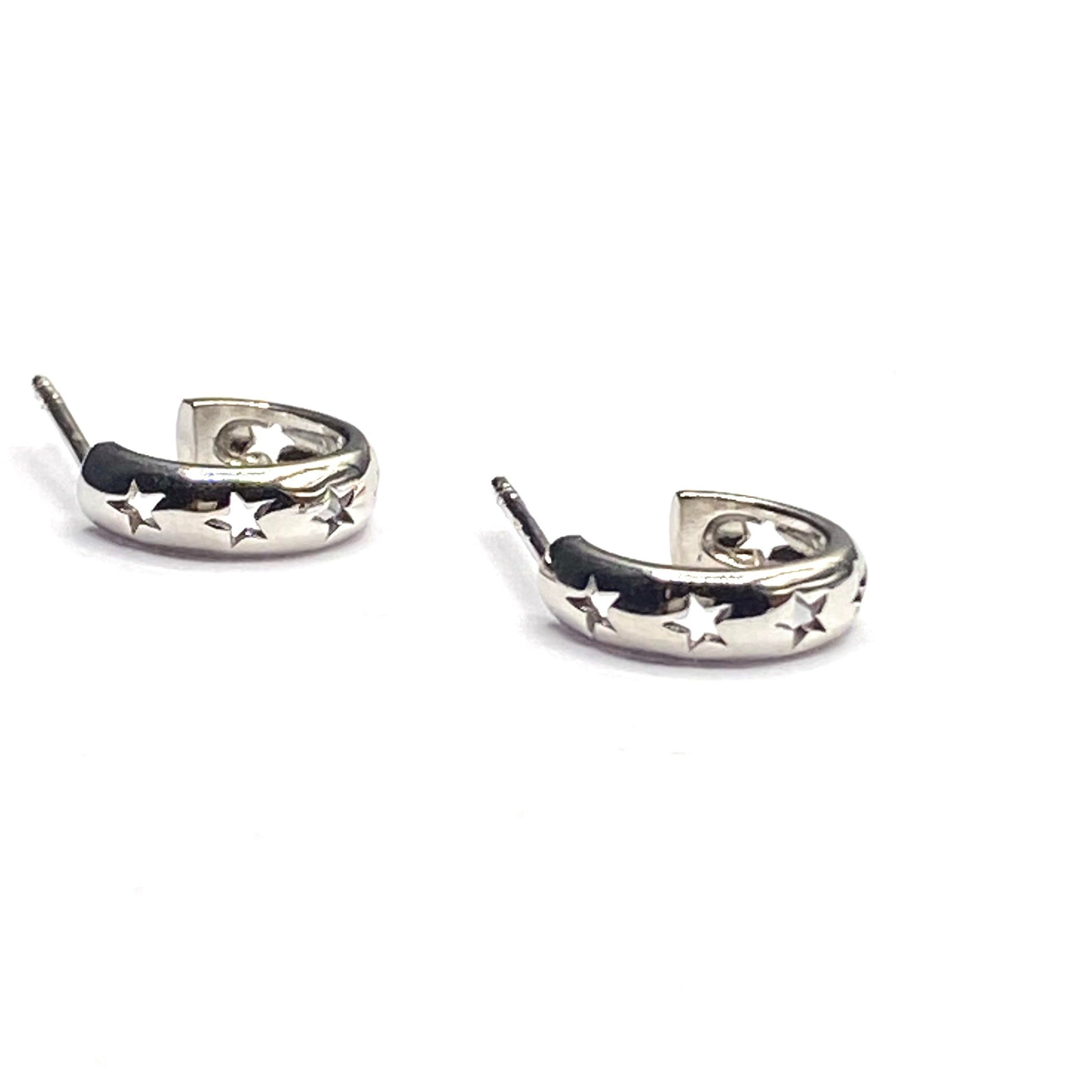 Star hoop earrings