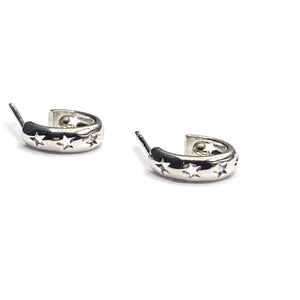 Star hoop earrings