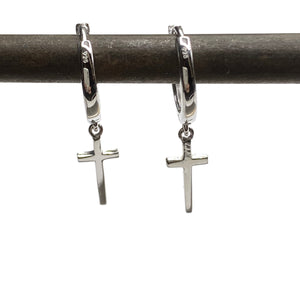Crucifix hoops