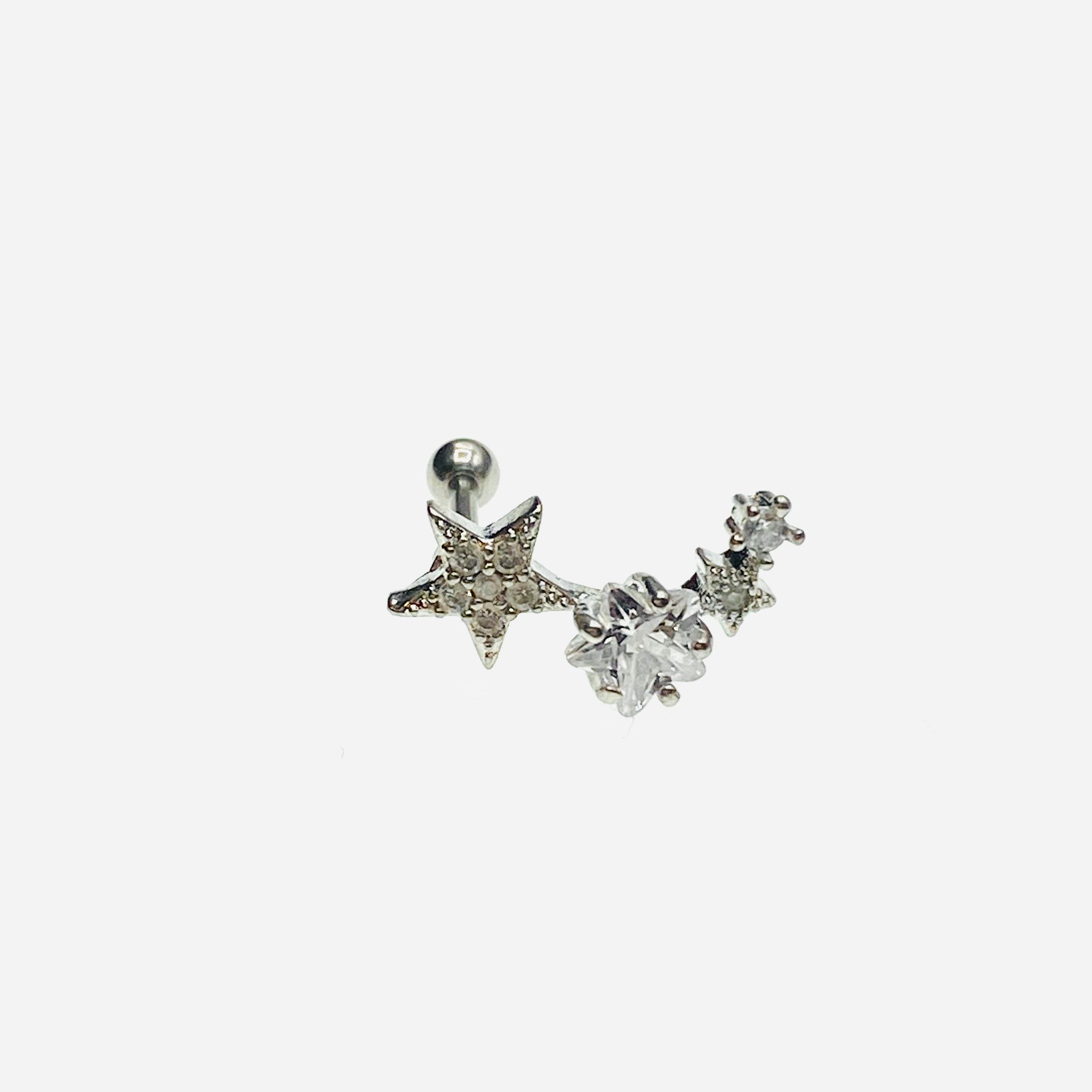 Star  surgical steel bar Tragus , Conch, cartilage , Daith