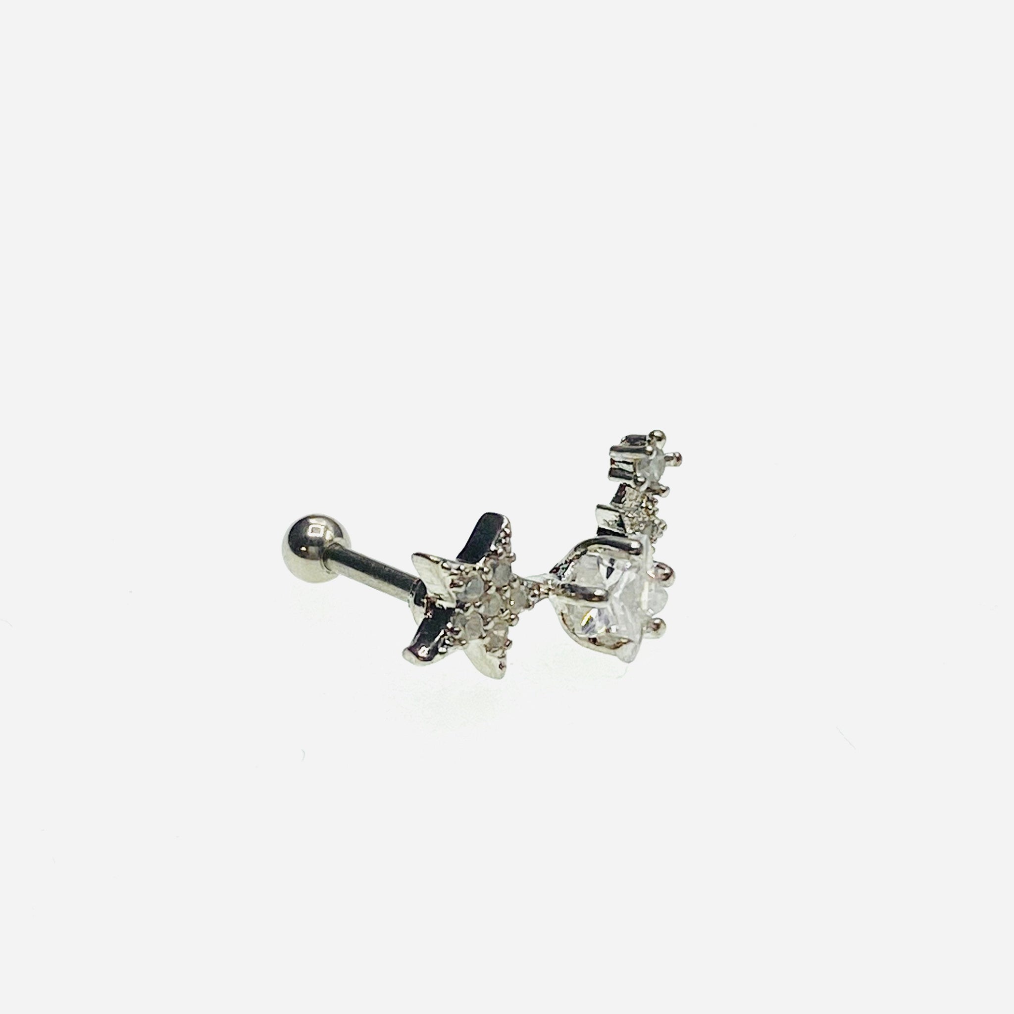 Star  surgical steel bar Tragus , Conch, cartilage , Daith