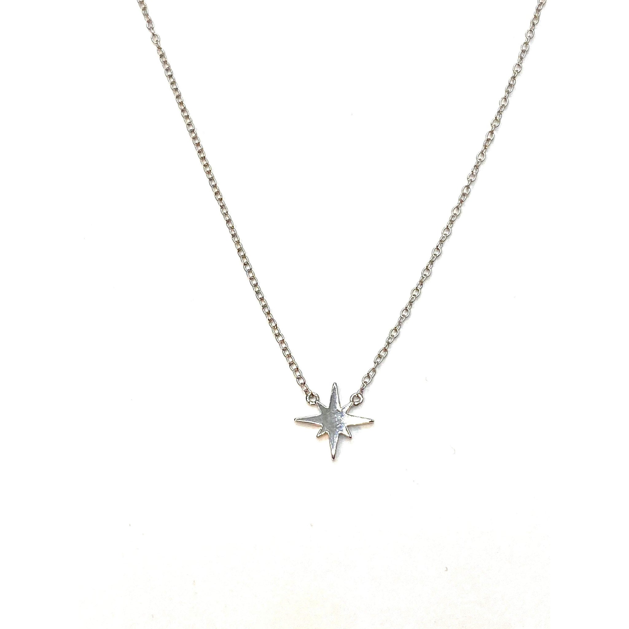 Starburst necklace, celestial necklace, star charm,