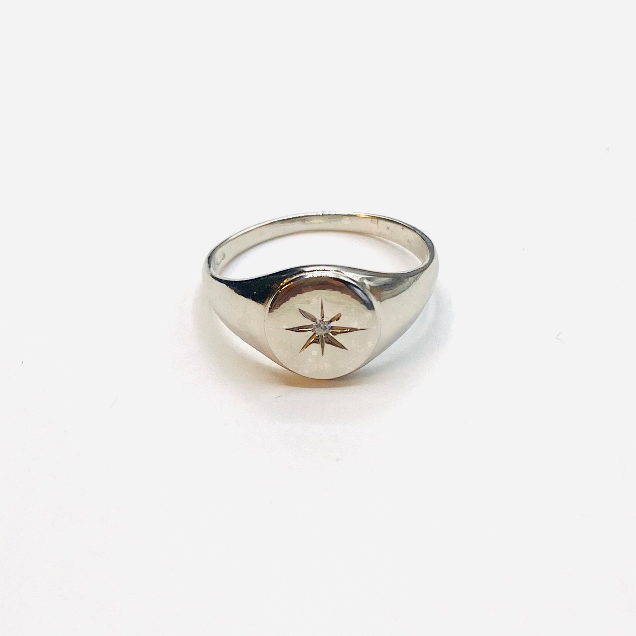 Starburst signet ring