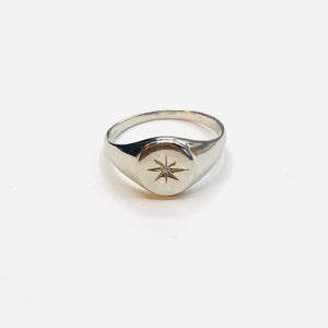 Starburst signet ring