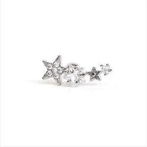 Star  surgical steel bar Tragus , Conch, cartilage , Daith