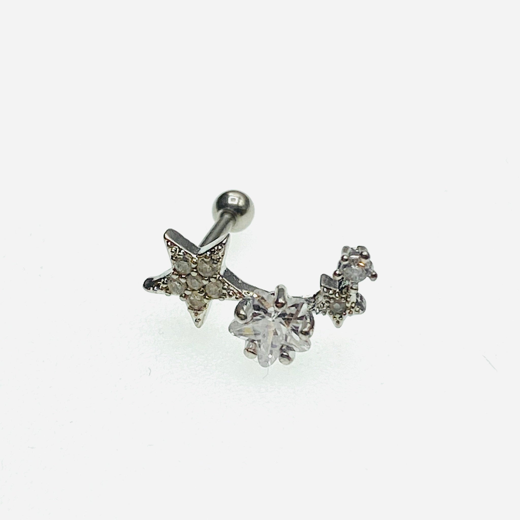 Star  surgical steel bar Tragus , Conch, cartilage , Daith