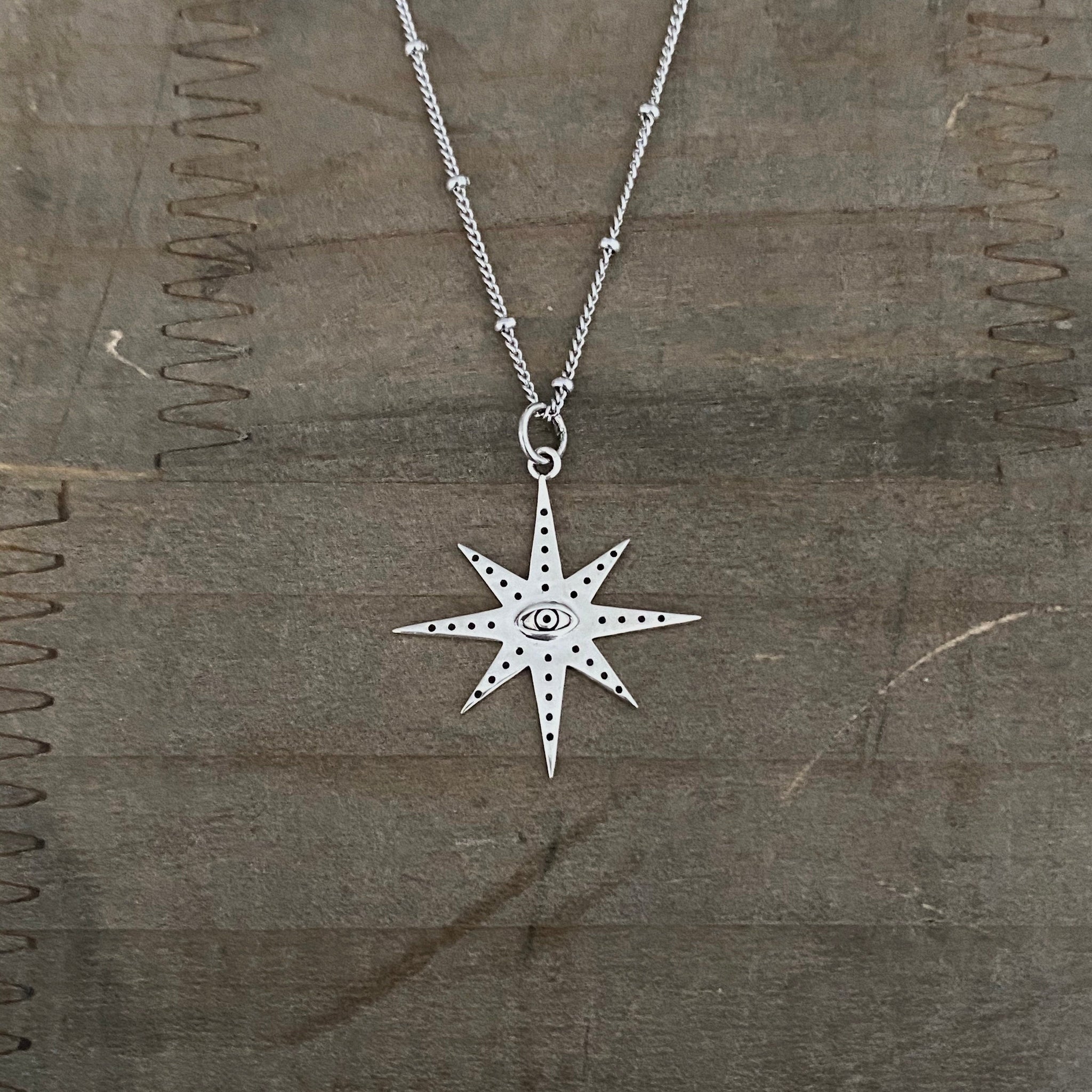 Third eye moon Ouija, silver star necklace Ouija