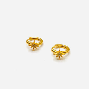 Starburst hoop earrings